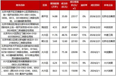 2024年1-2月北京房地產(chǎn)企業(yè)銷售業(yè)績(jī)TOP20